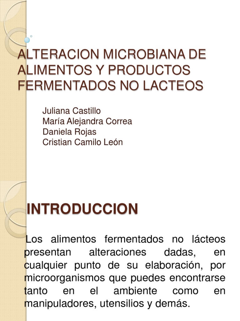 Alteraciones Microbianas en Alimentos Fermentados | PDF | Panes | Cerveza
