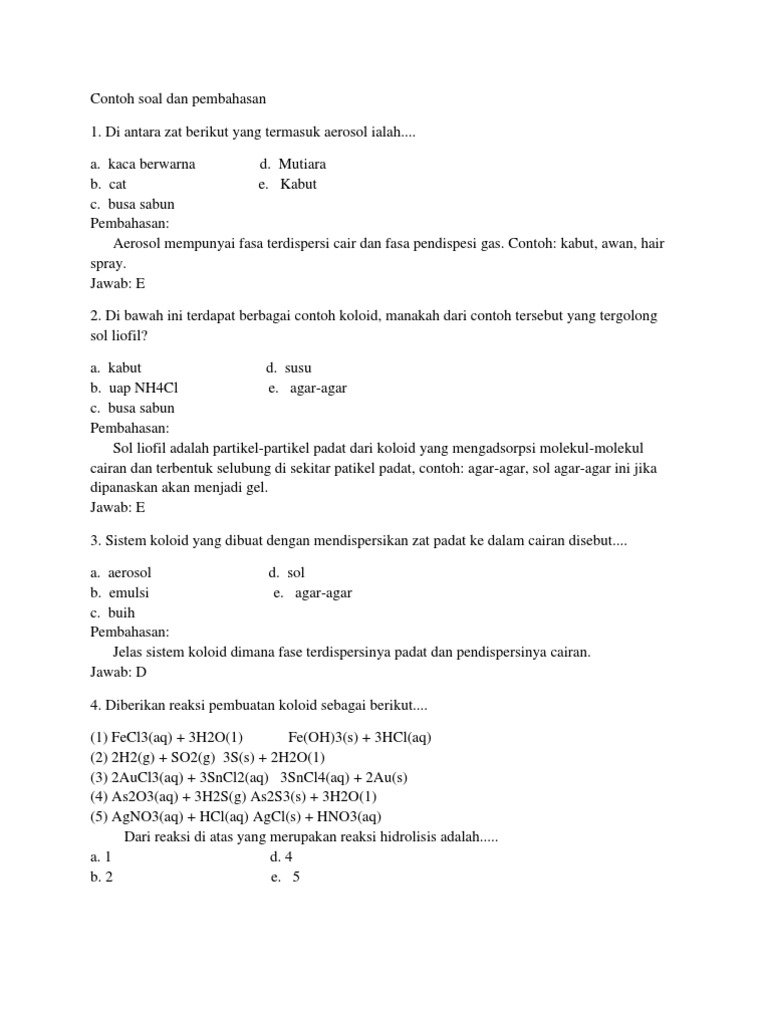 44++ Contoh soal materi koloid information