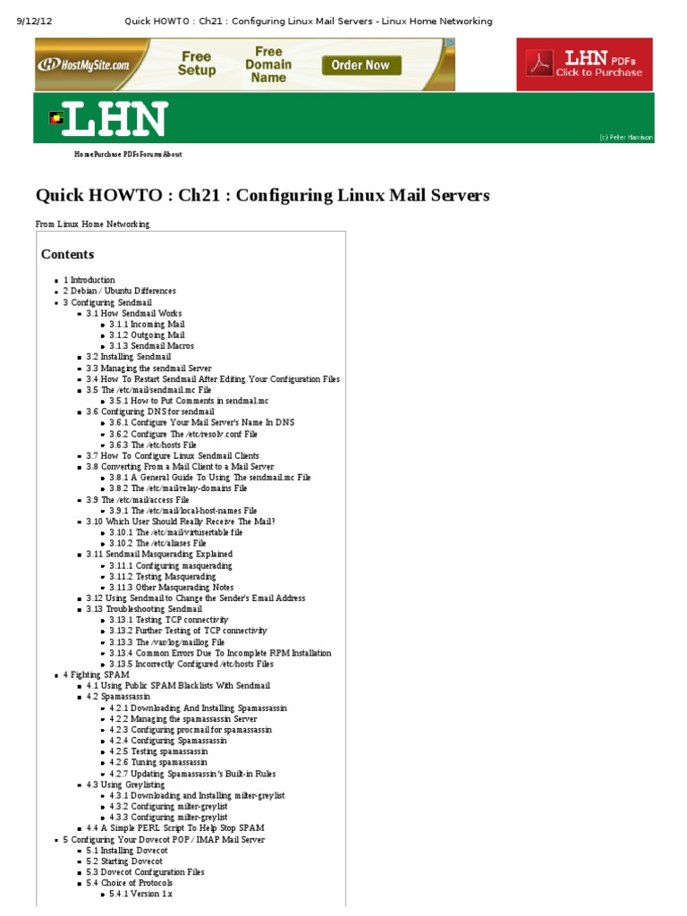 Configuring Linux Mail Servers | PDF | Email Spam | Domain Name System