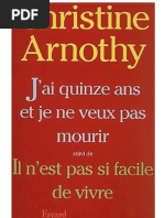 Download JAi 15 Ans Et Je Ne Veux Pas Mourir - Arnothy Christine by Jules Aera SN130682195 doc pdf