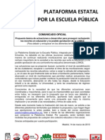 Comunicado Plataforma Estatal