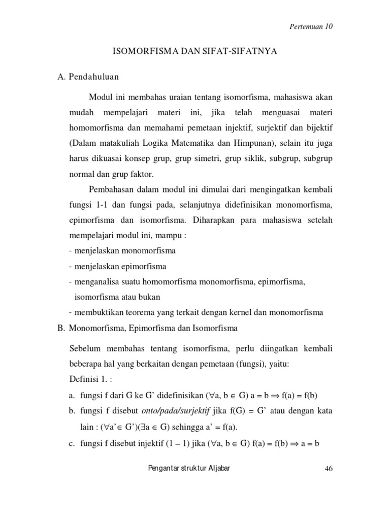 Isomorfisma Dan Sifat Sifatnya