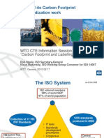 ISO and Its Carbon Footprint Standardization Work: WTO CTE Information Session On