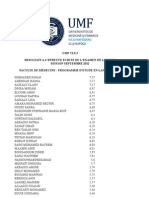 Resultats Examen Licence Umf Cluj 2012