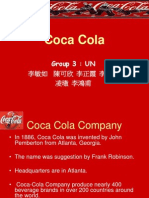 Coca Cola: Group 3: UN 陳可欣 李正霞 李正虹 李鴻甫