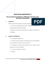 Reconocimiento de equipos y materiales del Team Labs 2003