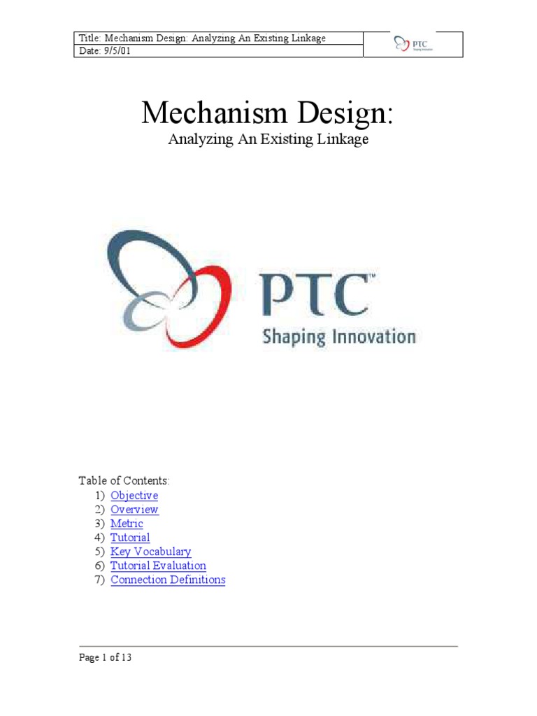 Analyzing and Optimizing a Clamping Mechanism Using Mechanism Design ...