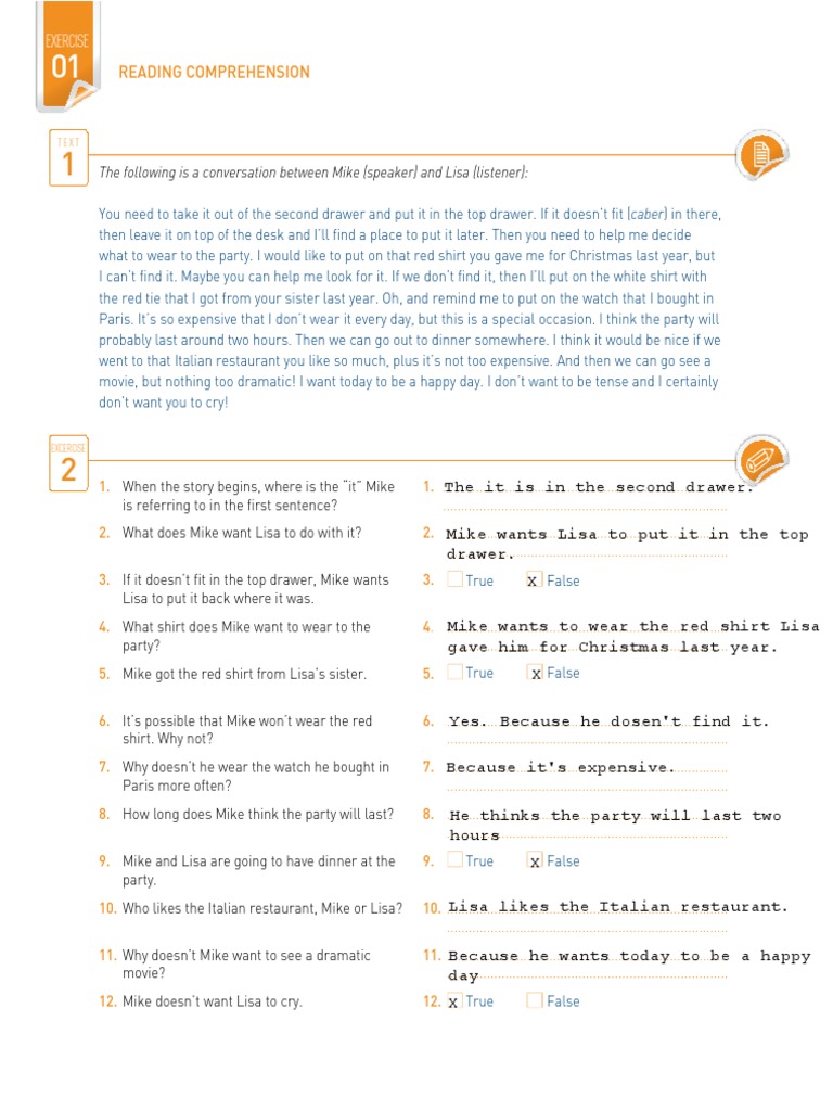Reading Comprehension - Beginner (Michael) | PDF