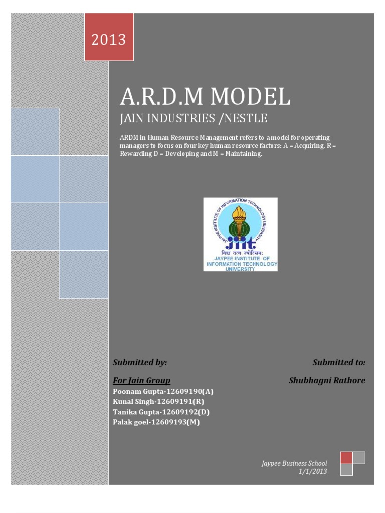 ARDM model Competence (Human Resources) Employment