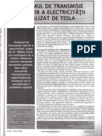 Sistemul de Transmisie A Electricitatii Fara Fir Realizata de Tesla