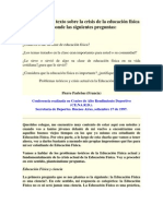 Problemas teóricos y crisis actual en la Educación Física pieere parlebas