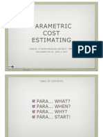 Parametric Cost Estimates 