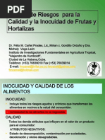 Análisis de Riesgos para La Calidad y La Inocuidad de Frutas y Hortalizas
