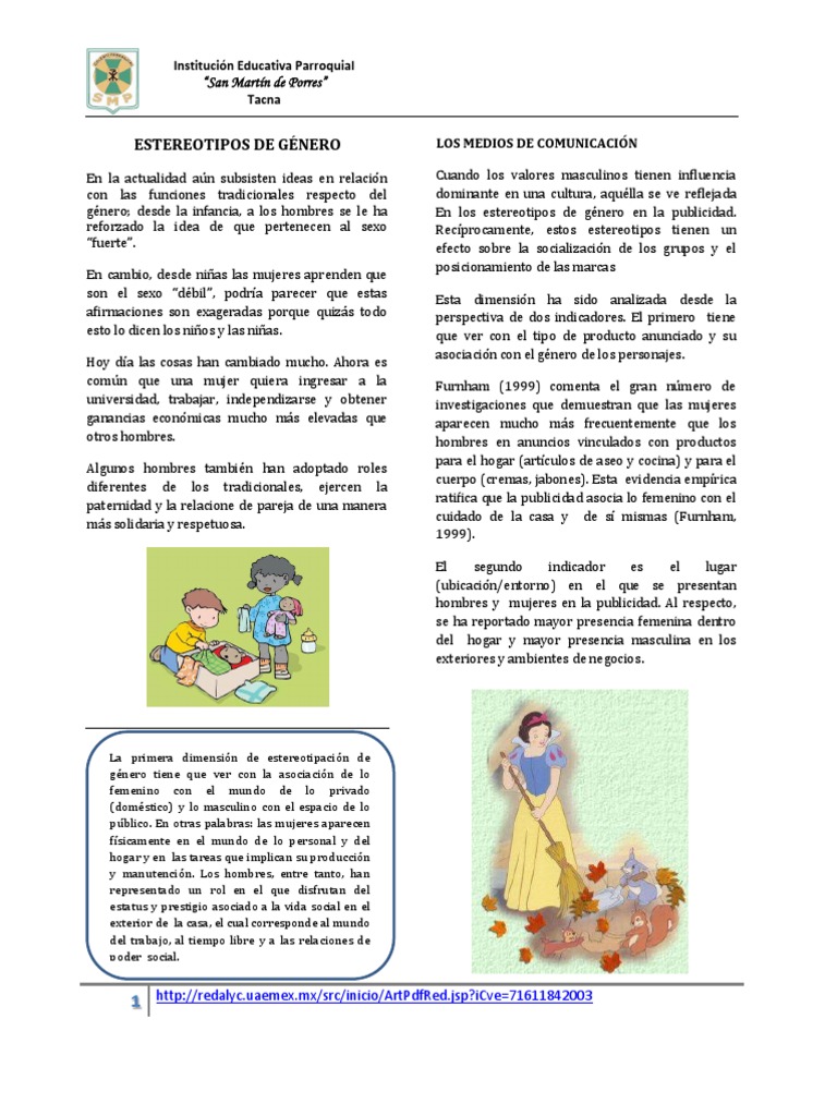 Estereotipos de Género en la Sociedad Actual | PDF | Estereotipos | Hombre