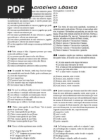 Exercícios - Raciocínio Lógico