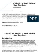 Exploring The Volatility of Stock Markets: Indian Experience