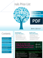 2013 Journals Price List: Growing Research Globally