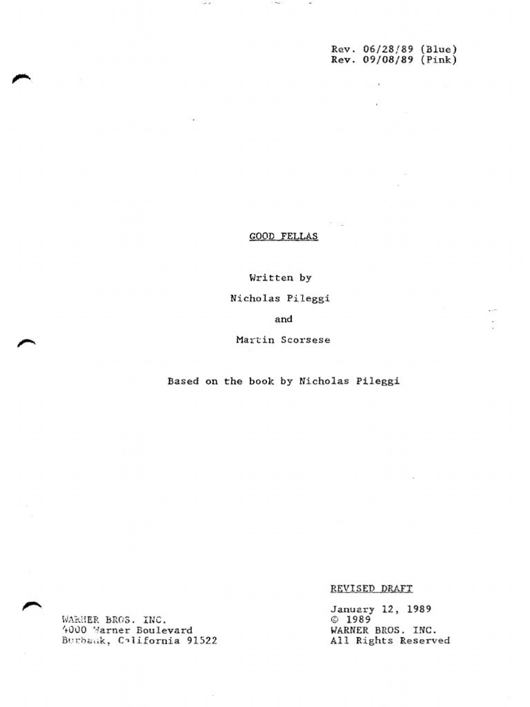 Screenplay Goodfellas | PDF