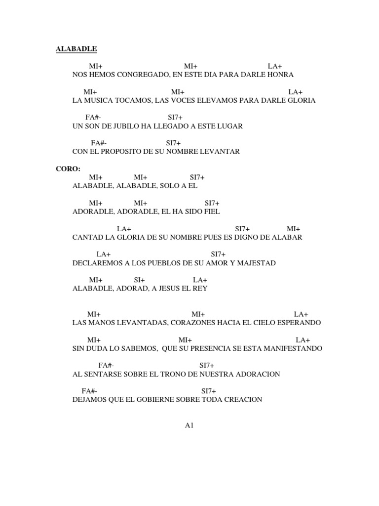Acordes Alabanzas Pdf