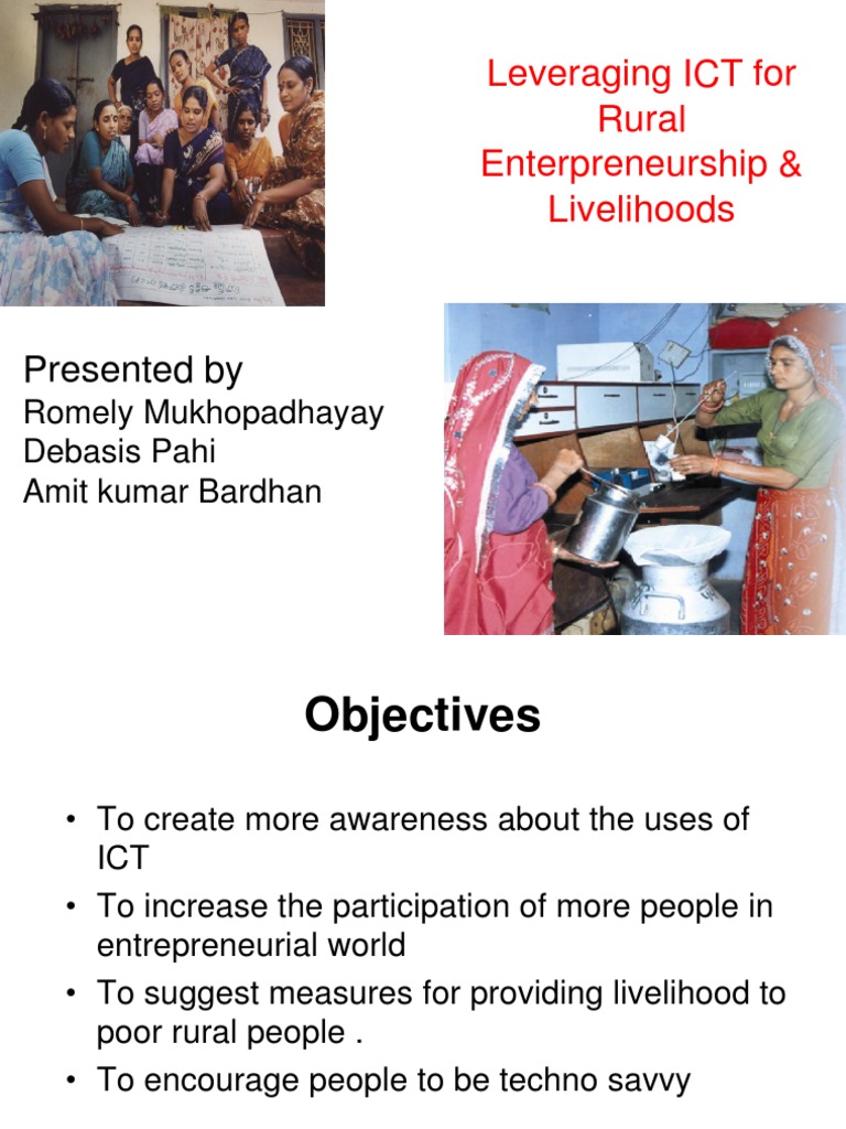 Leveraging Ict For Rural Livelihood | PDF | Livestock | Entrepreneurship