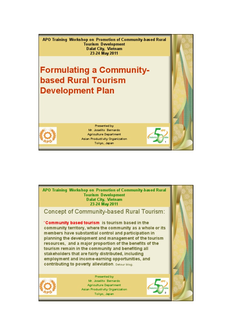 Formulating A Community-Based Rural Tourism | PDF | Goal | Tourism