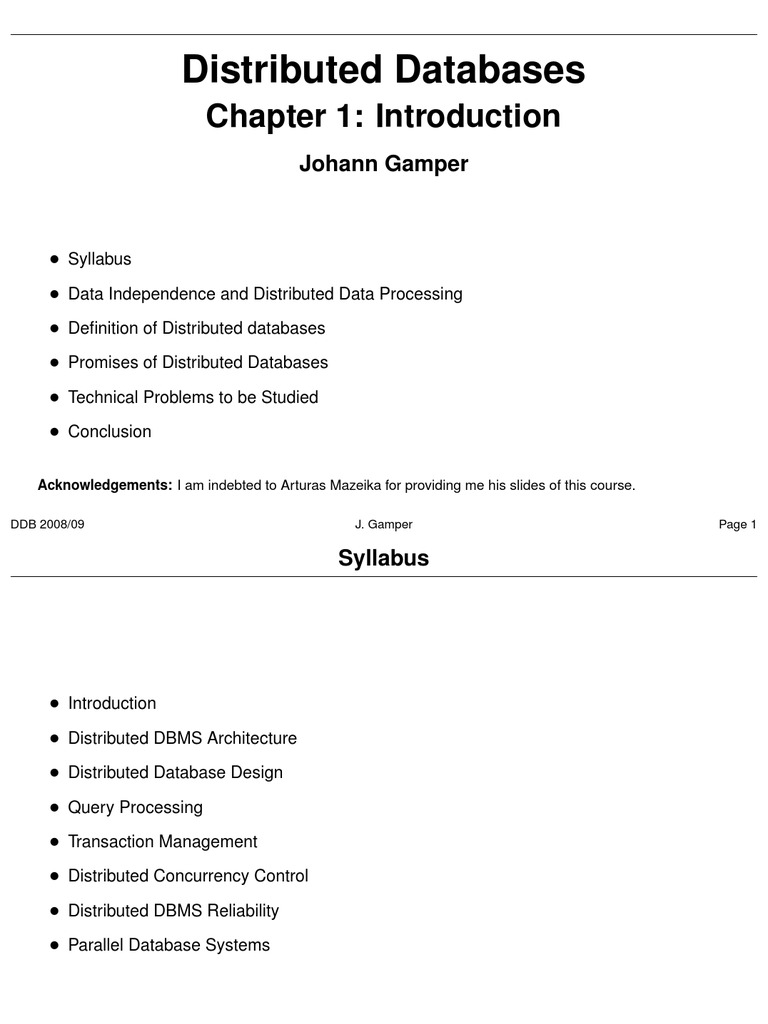 Introduction to Distributed Databases | PDF | Business | Computers