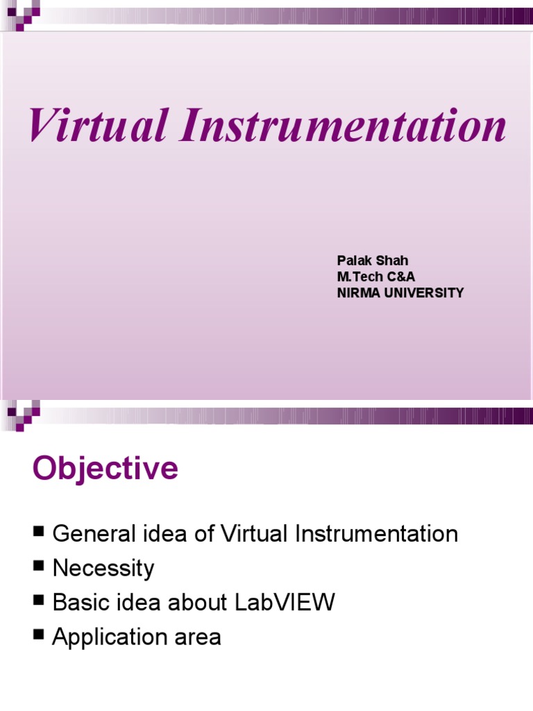 Virtual Instrumentation PPT Persentation Way2project in PDF