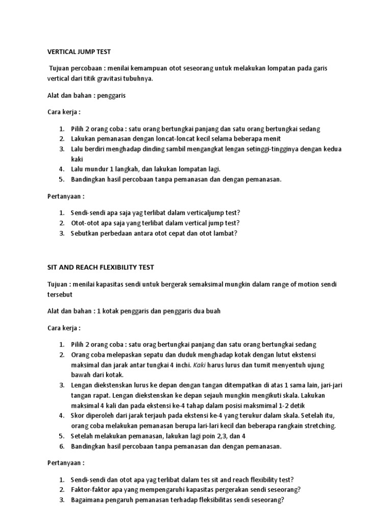 Vertical Jump Test Pdf