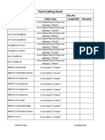 Panel Cable Laying Deatil