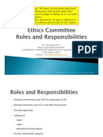 Ethics Committee Roles and Responsibilities - by Dr. Shiva Murthy N