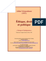 Schopenhauer Ethique Droit Politique