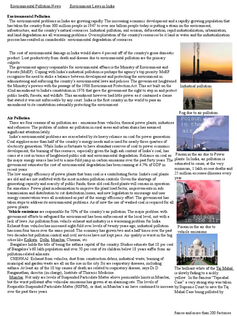 India’s Growing Pollution Crisis | PDF | Greenhouse Gas | Coal