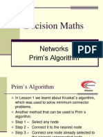 Decision Maths: Networks Prim's Algorithm
