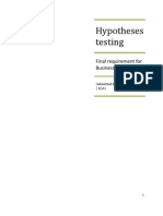 Hypothesis Testing For Population Mean