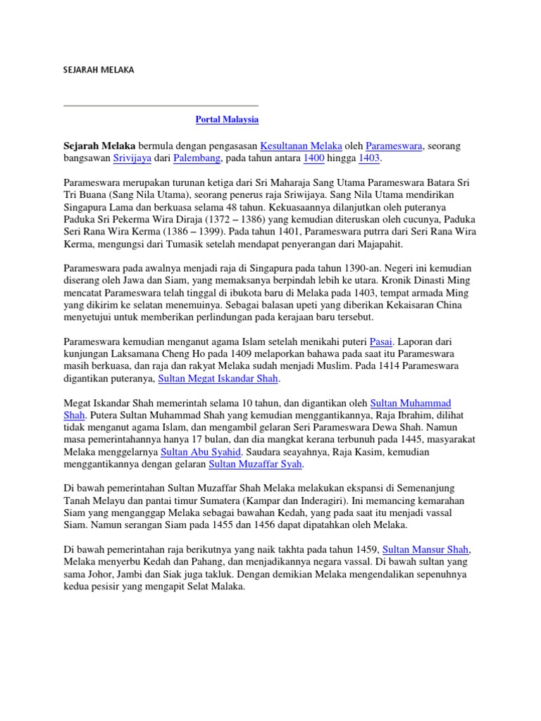 Sejarah Melaka Pdf