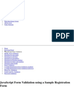 Javascript Form Validation Using A Sample Registration Form