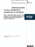 BS en 286-4-1995 Simple Unfired Pressure Vessels Designed To Contain Air or Nitrogen Part 4. Aluminium Alloy Pressure Vessels