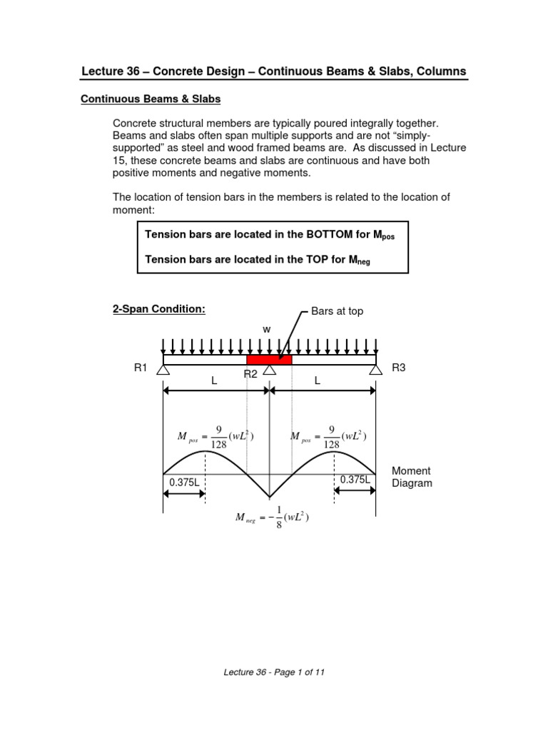 Concrete Design: Beams & Columns Overview | PDF | Column | Bending