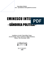 Eminescu Interzis. Gandirea Politica