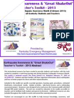 Earthquake Awareness and ShakeOut Teachers Toolkit (PowerPoint)