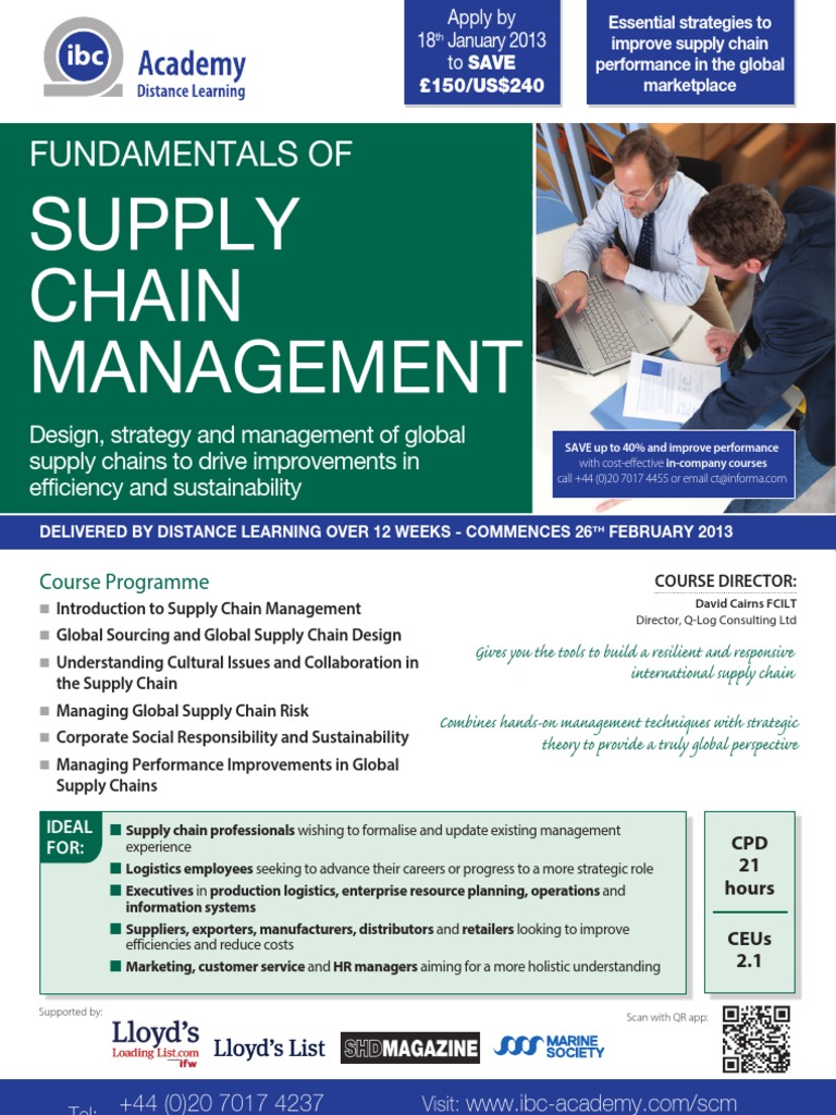 Supply Chain Management Fundamentals Course | PDF | Supply Chain ...