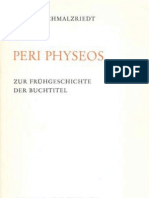 Peri Physeos Zur FR Hgeschichte Der Buchtitel