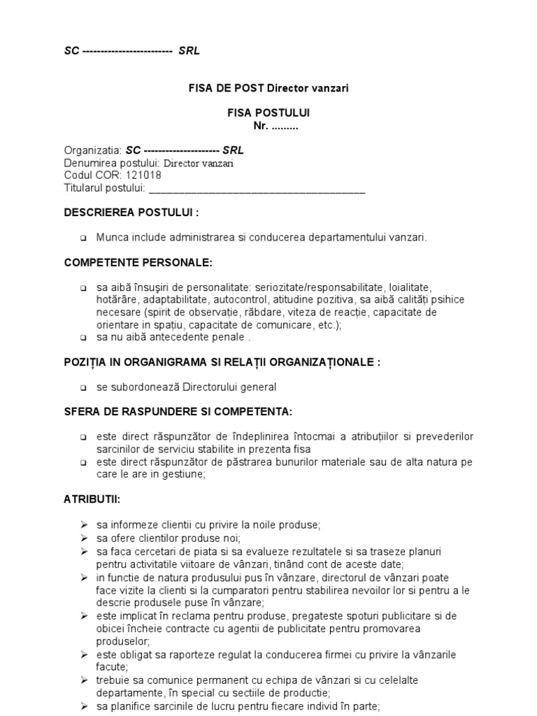 112018 Director Vanzari