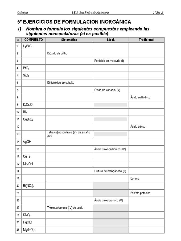 5 ejercicios de formulacion pdf