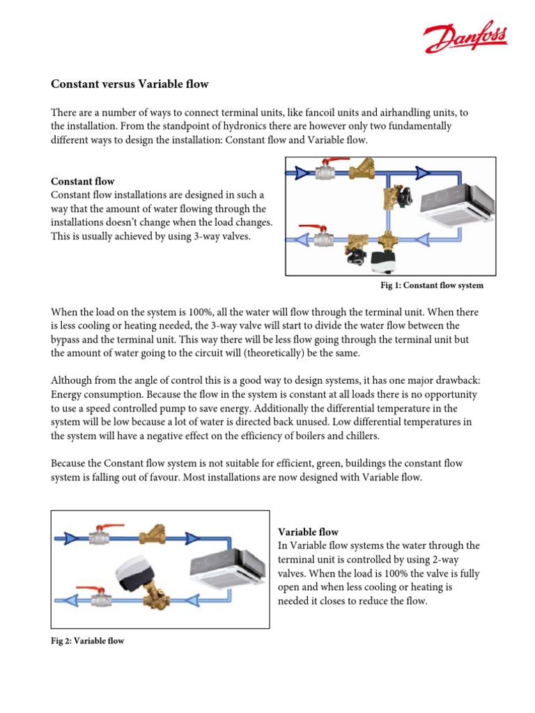 Constant Vs Variable Flow | PDF | Pump | Hvac