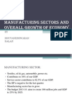 Manufacturing Sectors and Overall Growth of Economy: BY Bhuvaneshwaran Balaji