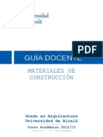 Gua Docente Materiales GARQ (Curso 2012-13)