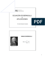 Ecuacion de Bernoulli y Aplicaciones