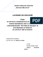 ACTIVITATEA COMANDANTULUI DE SUBUNITATE PENTRU MENŢINEREA UNEI STĂRI PSI