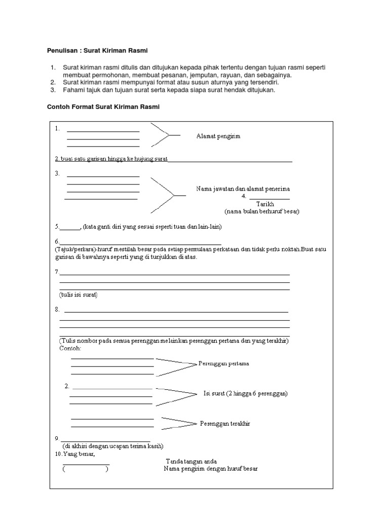 Latihan Surat Kiriman Rasmi Pdf